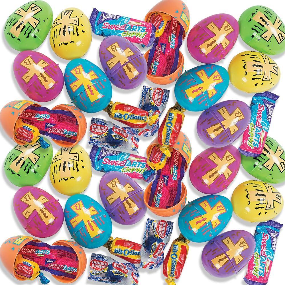 image:imageCandy Filled Religious Easter Eggs set of 24 Easter Hunt and Party Supplies