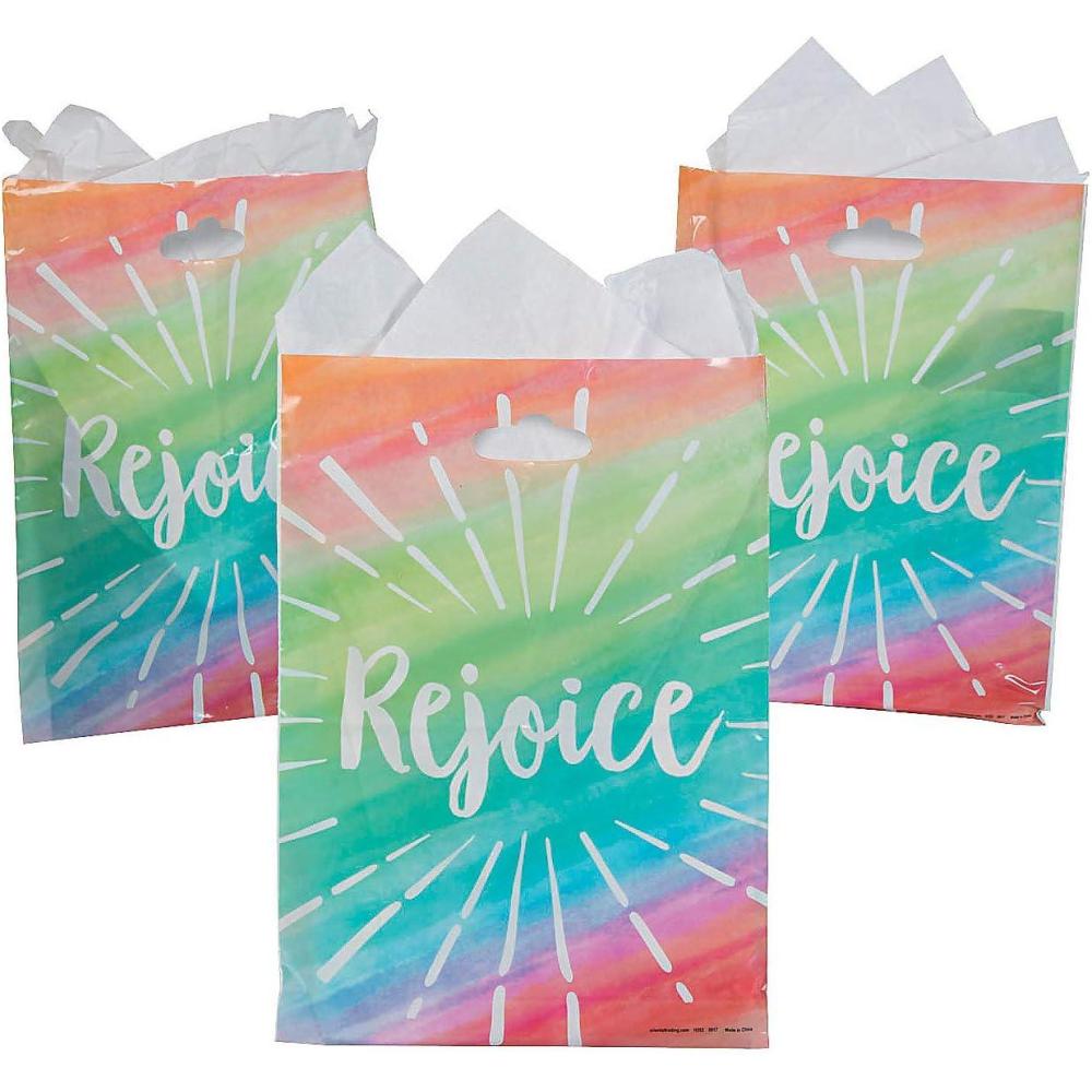 image:imageFun Express  Rejoice Large Plastic Bags for Easter  Party Supplies  Bags  Plastic Bags  Easter  50 Pieces