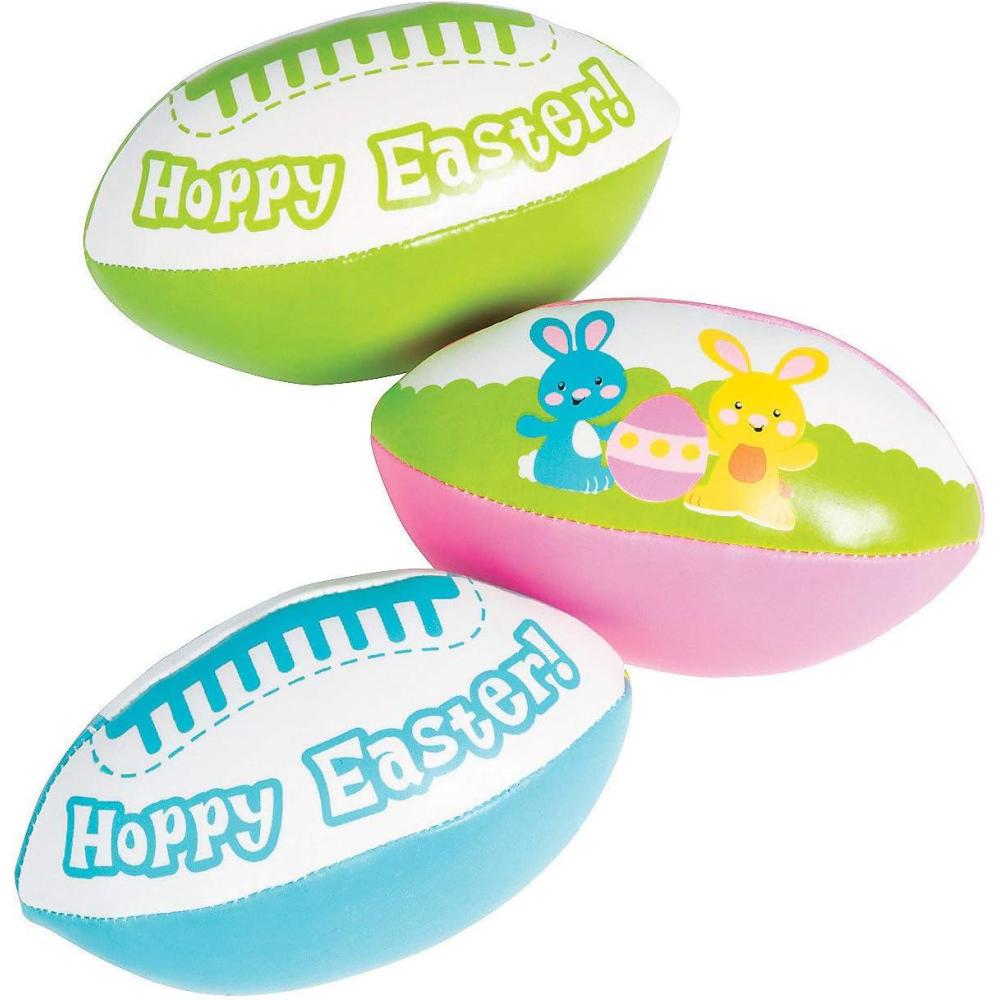 image:imageFun Express Vinyl Hoppy Easter Foam Footballs for Easter Toys Balls Kick Balls Easter 12 Pieces