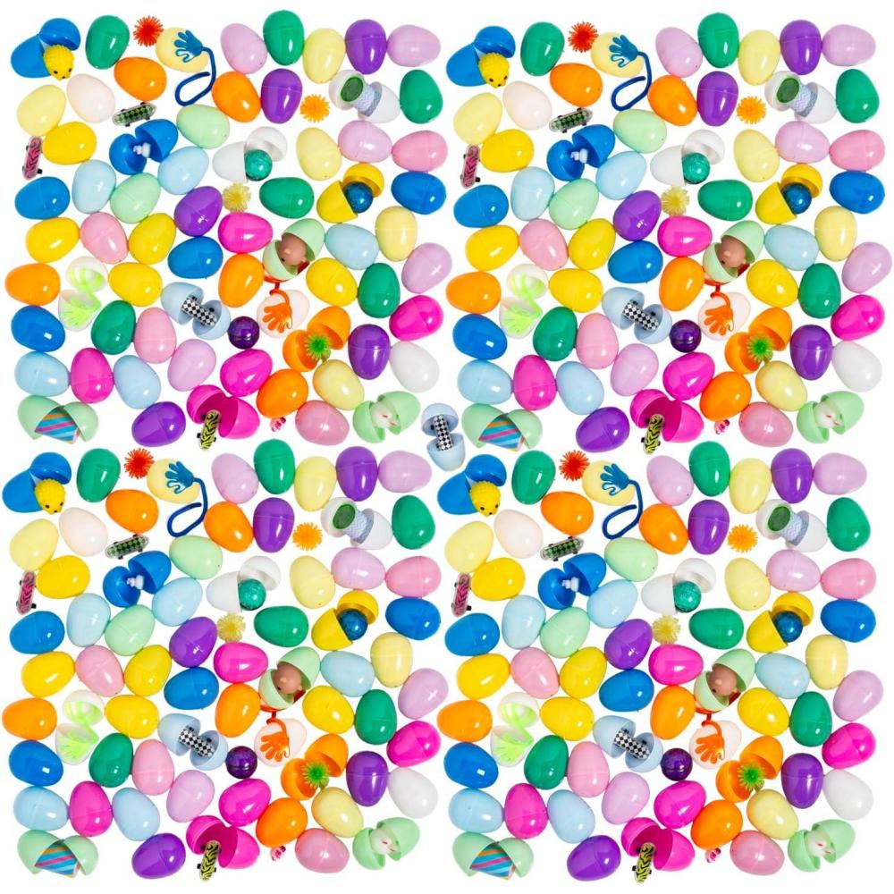 image:imageFun Express 2 12 Mega Bulk 200 Pc Colorful Theme ToyFilled Plastic Easter Eggs for Easter Egg Hunts School Church amp Events
