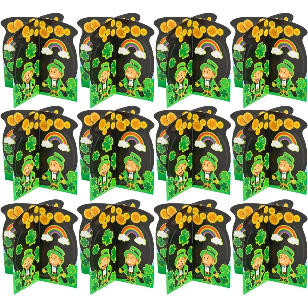 image:imageFun Express 3D St Patricks Day Pot of Gold Sticker Scenes  12 Pieces