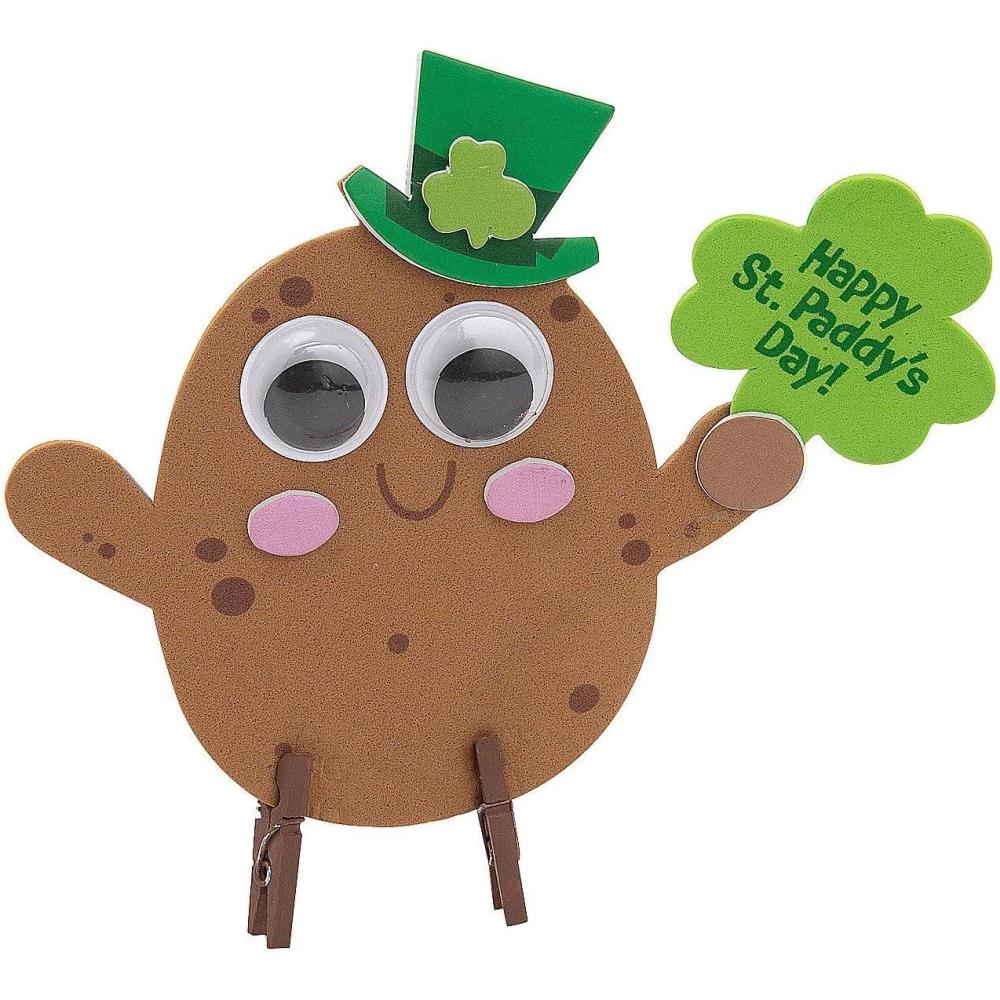 image:imageFun Express 4 12 St Patricks Day Potato Clothespin Craft Kit  Makes 12