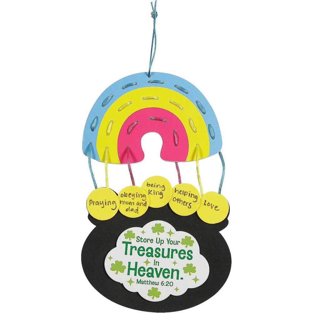 image:imageFun Express 9 Religious St Patricks Day Treasures in Heaven Lacing Craft Kit  Makes 12