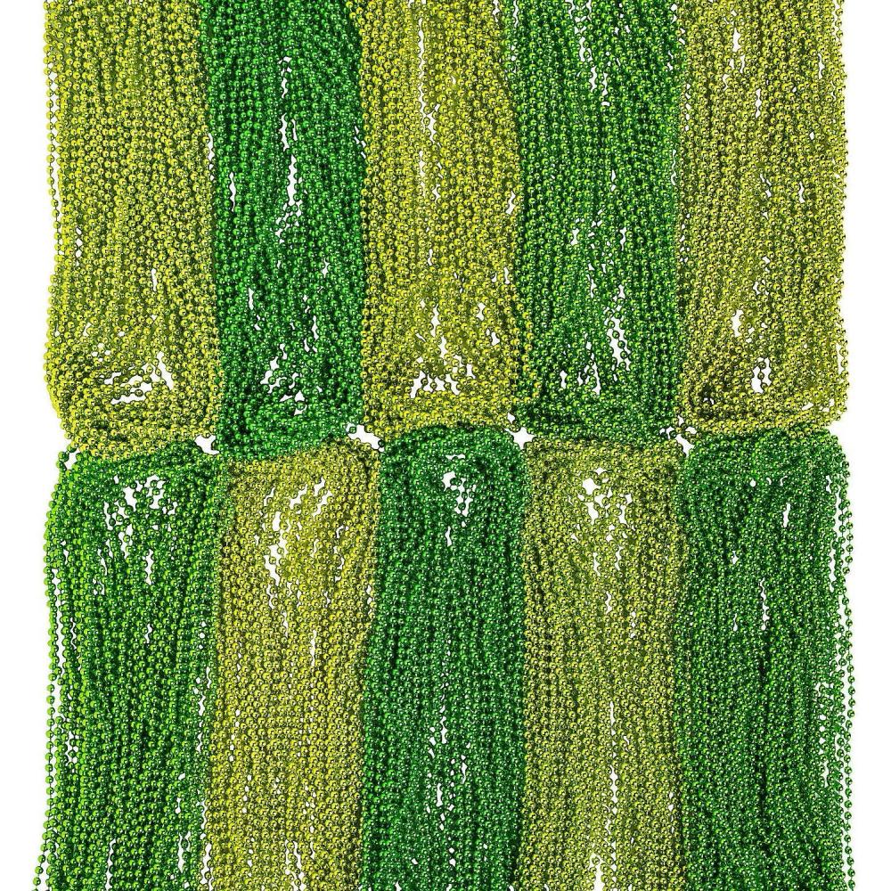 image:imageFun Express Bulk Shades of Green Beaded Necklaces Jewelry 240 Pieces St Patricks day Party Supplies or Parade Handouts for Community or Fundraising Events