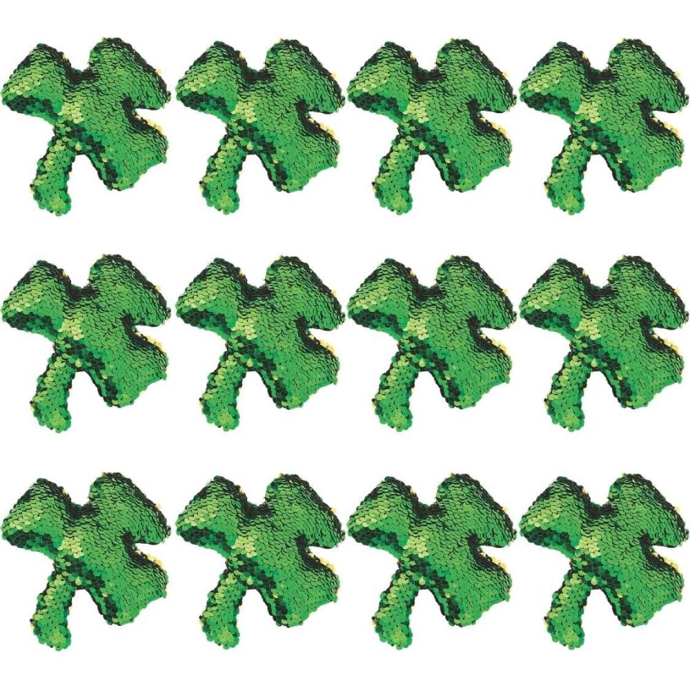 image:imageFun Express Flipping Sequin Plush Shamrock for St Patricks Day set of 12