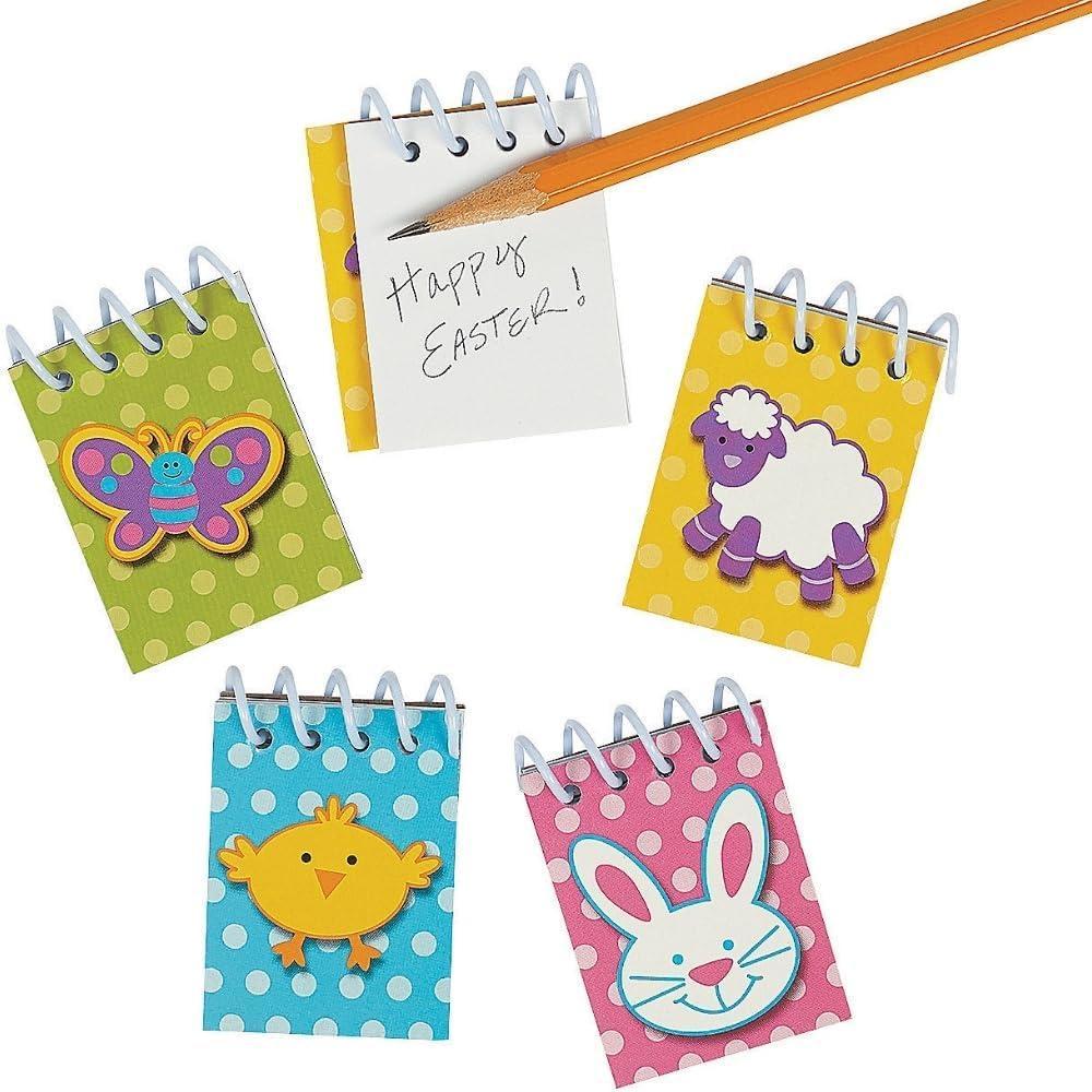 image:imageFun Express Mini Spiral Easter Notepads Bulk setof 48 Easter Stationery and Supplies