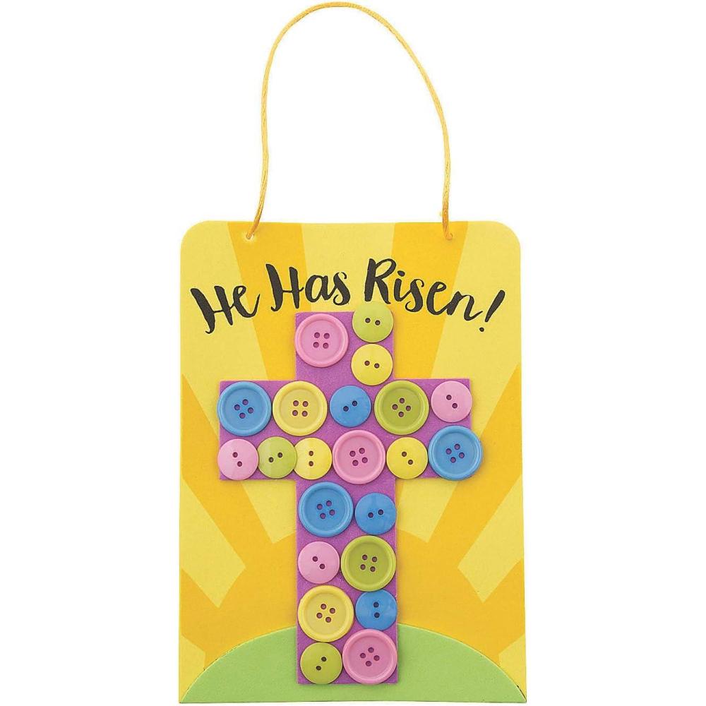 image:imageFun Express Religious Easter Button Craft Kit Makes 12 Crafts for Kids and Sunday School Activities