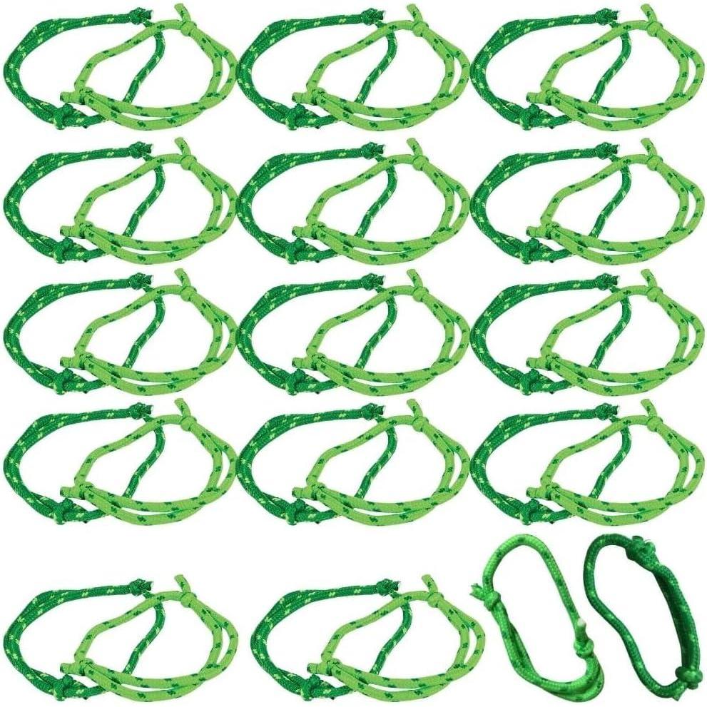 image:imageFun Express St Patricks Day Friendship Rope Bracelets  72 Pieces Assorted Shades of Green Adjustable Nylon Bracelets Perfect Party Supplies Giveaways and Favors