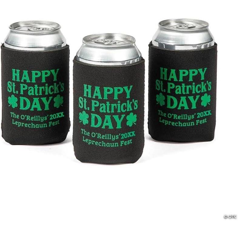 image:imagePersonalized Premium St Patricks Day Can Coolers 48 Pc
