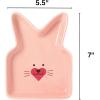 Easter Bunny Ceramic Serving Plate – 5.5 inch x 7 inch – Easter Dinner and Snack Supplies