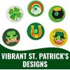 Fun Express 1 1/4″ Bulk 144 Pieces Mini St. Patrick’s Day Icons Plastic Spin Tops