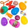 Fun Express 2 1/2″ Bulk 100 Pc. Bright Color Toy-Filled Plastic Easter Eggs, Great for Neighborhood, Church and School Easter Egg Hunts