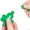 Fun Express 2 3/4″ St. Patrick’s Day Shamrock-Shaped Plastic Bubble Bottle Breakaway Necklaces – 12 Pieces