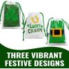 Fun Express 2 3/4″ x 5″ Bulk 144 Pieces Mini St. Patrick’s Day Drawstring Treat Bags