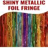 Fun Express 35 3/4″ x 9 Ft. 2″ St. Patrick’s Day Pot of Gold Rainbow Metallic Fringe Door Curtain(Multi Color)