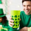 Fun Express 6 3/4″ 30 oz. St. Patrick’s Day Shamrock Reusable Plastic Tumblers – 12 Pieces