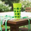 Fun Express 6 3/4″ 30 oz. St. Patrick’s Day Shamrock Reusable Plastic Tumblers – 12 Pieces