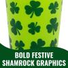 Fun Express 6 3/4″ 30 oz. St. Patrick’s Day Shamrock Reusable Plastic Tumblers – 12 Pieces