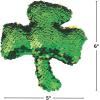 Fun Express Flipping Sequin Plush Shamrock for St. Patrick’s Day (set of 12)