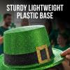 Fun Express Green Glitter Top Hats for St. Patrick’s Day – Apparel Accessories – Hats – Party Hats – St. Patrick’s Day – 12 Pieces