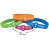 Fun Express I Live For Him Rubber Bracelets – Set of 24 – Easter, VBS, Sunday School and Religious Jewelry Party Favors