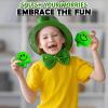 Fun Express Mini Shamrock Relaxable Balls (24 Pieces) St. Patrick’s Day Holiday Decor Accents & Toys, Stress Tension & Anxiety Relief