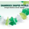 Fun Express St. Patrick’s Day Green & White Shamrock Plastic Leis 3 Ft – Irish Party Favor Necklaces for Parades, Classroom Events & Giveaways, 50 Count