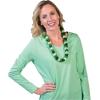 Fun Express St. Patrick’s Day Leis Necklaces – Tri-Color Light Green Dark Green and White Apparel Accessories for Luauwear Parades & St. Paddy’s Day Celebrations – Festive & Fun Party Wear – 12 Pieces