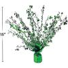 St Patrick’s Day Foil Burst Centerpiece Decoration – 15 inches tall – Shamrock Tabletop Party Decor