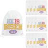 Fun Express 14″ X 18″ Large Religious Easter He Is Risen Polyester Drawstring Backpacks – 12 Pieces