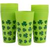 Fun Express 6 3/4″ 30 oz. St. Patrick’s Day Shamrock Reusable Plastic Tumblers – 12 Pieces