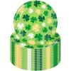 Fun Express 7 1/4″ St. Patrick’s Day Shamrocks Disposable Paper Dessert Plates – 24 Count