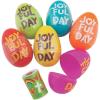 Fun Express Jumbo He Lives Prism Pre Filled Easter Eggs (Set of 24) Party Supplies