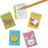 Fun Express Mini Spiral Easter Notepads – Bulk setof 48 – Easter Stationery and Supplies