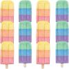 Fun Express Sidewalk Chalk for Kids – 12 Piece Ice Cream Popsicle Shaped Multicolor Chalk Set for Toddlers & Children | Non-Toxic Washable Outdoor Art Supplies Easter Summer Activities & Party Favors
