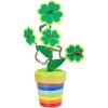 Fun Express St. Patrick’s Day Four-Leaf Clover Flowerpot Craft Kit – Makes 6