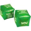Green Vinyl Cube Inflatable Jumbo St. Patrick’s Day Dice Set – 12″ (Pack of 2) – Fun & Festive Party Game Accessory