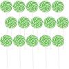 Green and White Swirl Pops Suckers – 24 Individually Wrapped Lollipops – St. Patrick’s Day, Party and Candy Buffet Supplies