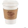 St. Patrick’s Day Disposable Paper Coffee Cups with Lids & Sleeves – 12 Ct