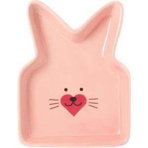 Easter Bunny Ceramic Serving Plate – 5.5 inch x 7 inch – Easter Dinner and Snack Supplies