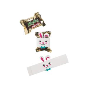 Fun Express – Bunny Mini Candy Bar Wraps for Easter – Edibles – Chocolate – Branded Chocolate – Easter – 90 Pieces