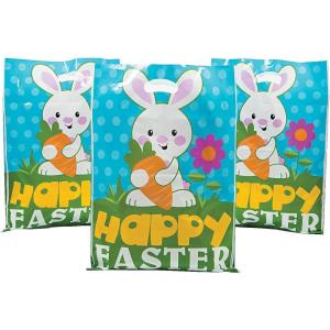 Fun Express – Easter Goody Bags (50pc)- Party Supplies – Plastic Bags – Easter – 50 Pieces