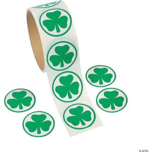 Fun Express – Shamrock Stickers (100pc) for St. Patrick’s Day – Stationery – Stickers – Roll – St. Patrick’s Day – 100 Pieces