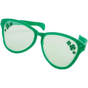 Fun Express 10 1/4″ x 3 1/2″ St. Patrick’s Day Green Jumbo Green Clover Glasses – 12 Pieces