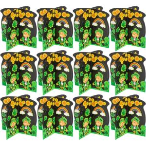 Fun Express 3D St. Patrick’s Day Pot of Gold Sticker Scenes – 12 Pieces