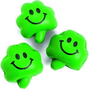 Fun Express Mini Shamrock Relaxable Balls (24 Pieces) St. Patrick’s Day Holiday Decor Accents & Toys, Stress Tension & Anxiety Relief
