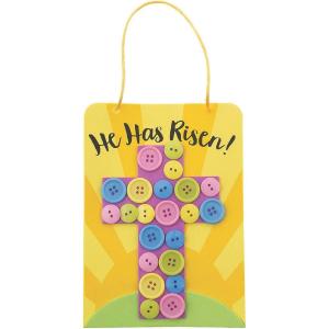 Fun Express Religious Easter Button Craft Kit – Makes 12 – Crafts for Kids and Sunday School Activities
