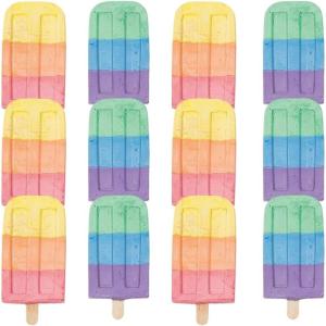 Fun Express Sidewalk Chalk for Kids – 12 Piece Ice Cream Popsicle Shaped Multicolor Chalk Set for Toddlers & Children | Non-Toxic Washable Outdoor Art Supplies Easter Summer Activities & Party Favors