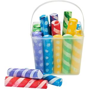 Fun Express Stripe & Polka Dot Sidewalk Chalk – 20 Pieces – Easter Basket Stuffer