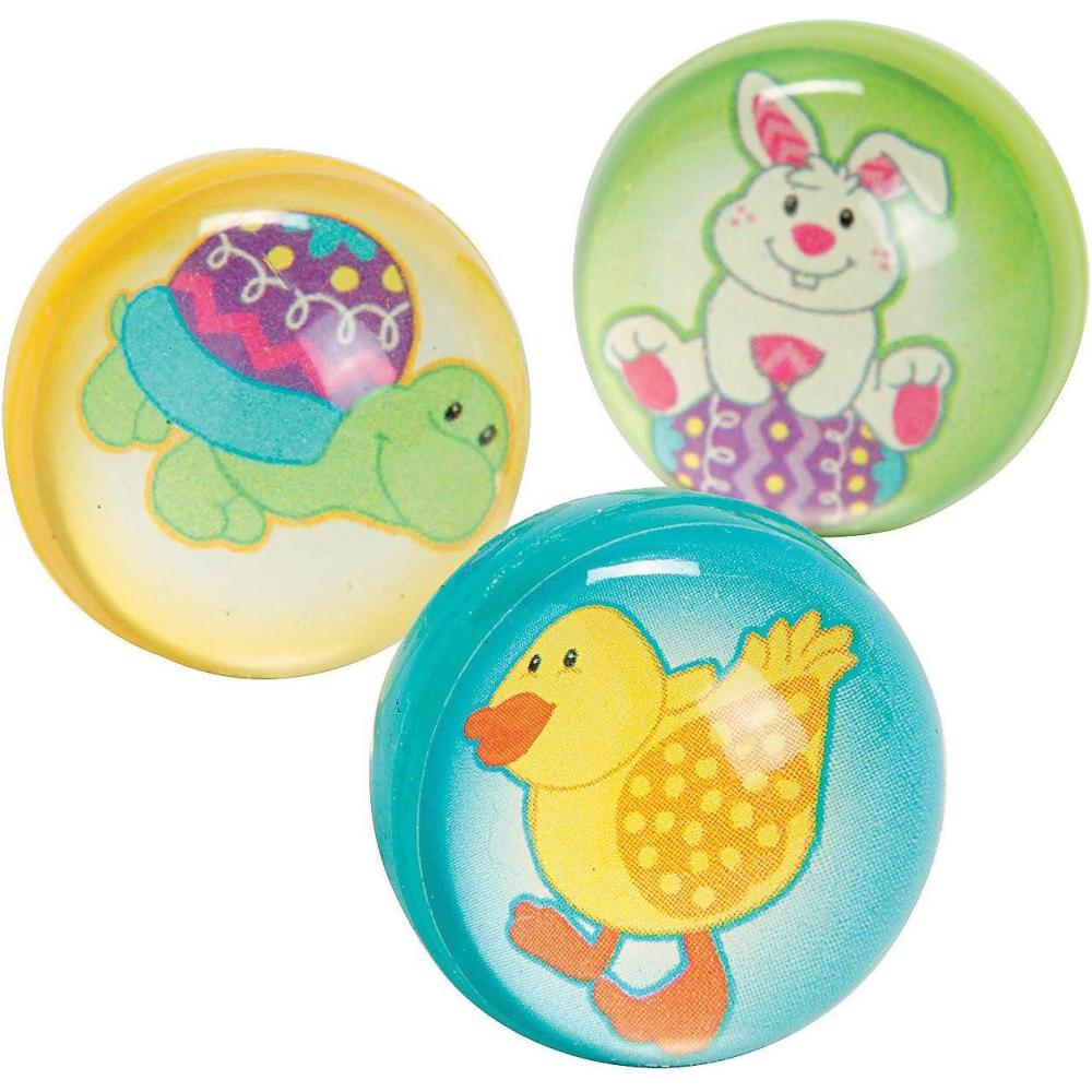 image:imageFun Express Easter Friends Bouncing Ball for Easter Toys Balls Bouncing Balls Easter 12 Pieces Assorted